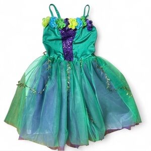 Arcade Vibrant Green and Purple Kids Dance Costume